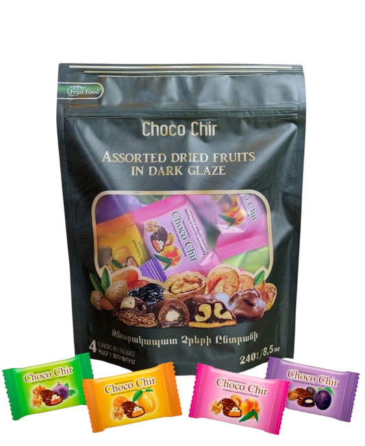 Assorted Dried Fruits in Dark Glaze 240g/8,5oz